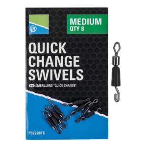 łącznik do wymiany przyponu PRESTON Quick Change Swivels roz. M - op. 8szt.