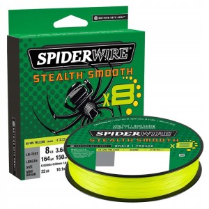 plecionka Spiderwire Stealth Smooth x8 Yellow 0,13mm / dł.150m 
