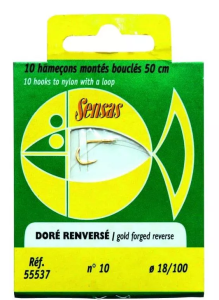 gotowe przypony SENSAS Dore Renverse nr 16 / 0,14mm / op. 10szt