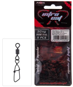 krętlik rolkowy MIKADO z agrafką German A Czarny Matt op. 5szt - nr 2