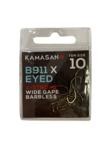 haczyki KAMASAN B911 X-Strong Barbless Eyed op. 10szt / nr 16