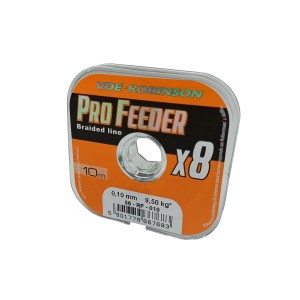 plecionka przyponowa VDE-ROBINSON Phantom Prime Pro Feeder X8 dł. 10m / 0,08mm / brązowa