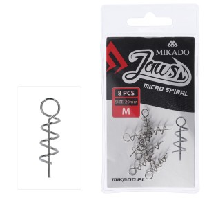 wkręt do przynęt miękkich MIKADO JAWS MICRO SPIRAL XS - 10mm - op.8szt.