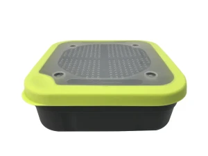 pudełko na robaki / pellet MATRIX Bait Box Grey Lime 1,25 lit./ pokrywa  z dziurkami