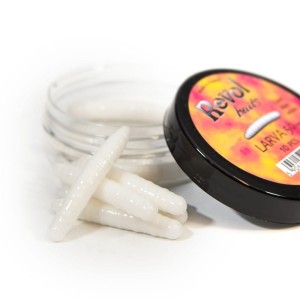 przynęta Larva REVOL BAITS dł.50mm - kolor Biały / zapach Ser-czosnek / 1szt.