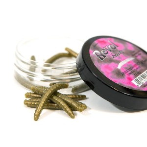 przynęta Larwa Komarnicy REVOL BAITS dł.45mm - kolor Oliwkowa Perła  / zapach Krewetka / 1szt.