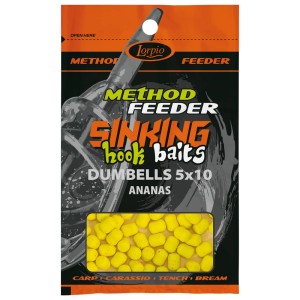 Dumbells LORPIO Sinking hook baits MF 5x10 mm/ op. 20g/ Ananas