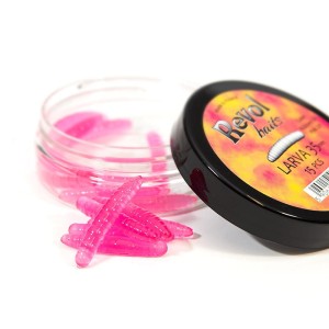 przynęta Larva REVOL BAITS dł.35mm - kolor Różowy UV / zapach Krewetka / 1szt. 