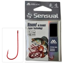 haczyk  MIKADO Sensual Round z zadziorami Red z zadziorem BN nr.4 / op.10szt