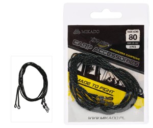 przypon / zestaw karpiowy Leadcore 80cm z krętlikiem do szybkiej wymiany MIKADO  op.2szt.