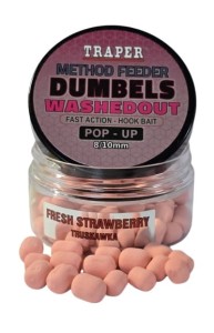 dumbels TRAPER Method Feeder Washedout POP-UP 8/10mm / op.30gr / Truskawka