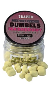 dumbels TRAPER Method Feeder Washedout POP-UP 8/10mm / op.30gr / Słodka Kukurydza