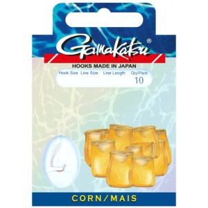 przypony gotowe GAMAKATSU 3310B Corn / nr.10 / 0,18mm / dł.45cm / op.10szt.