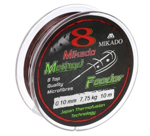 plecionka MIKADO Octa Method Feeder - 0.10mm / 7.75kg / 10m - brązowa