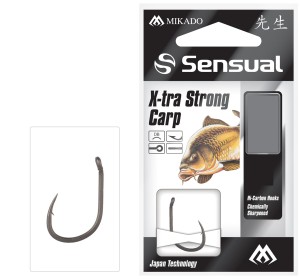gotowe przypony MIKADO Sensual X-Tra Strong Carp nr 10DB  / 0,18mm / dł.70cm / op.8 szt.