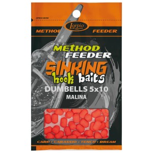 przynęta LORPIO Hook Baits Sinking Dumbells 5x10mm / op.20 gr. / Malina