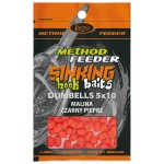 przynęta LORPIO Hook Baits Sinking Dumbells 5x10mm / op.20 gr. / Malina Czarny Pieprz