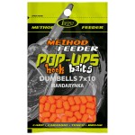 przynęta LORPIO Hook Baits Pop-up Dumbells 7x10mm / op15 gr. / Mandarynka