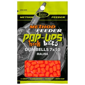 przynęta LORPIO Hook Baits Pop-up Dumbells 7x10mm / op15 gr. / Malina
