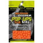 przynęta LORPIO Hook Baits Pop-up Dumbells 7x10mm / op15 gr. / Pomarańcza Czekolada