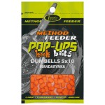 przynęta LORPIO Hook Baits Pop-up Dumbells 5x10mm / op15 gr. / Mandarynka