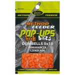 przynęta LORPIO Hook Baits Pop-up Dumbells 5x10mm / op15 gr. / Pomarańcza Czekolada