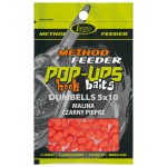 przynęta LORPIO Hook Baits Pop-up Dumbells 5x10mm / op15 gr. / Malina Czarny Pieprz