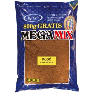 zanęta LORPIO Mega Mix Płoć Chocolate op. 3kg