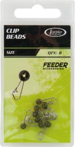 agrafka z koralikiem LORPIO / medium / op.8szt