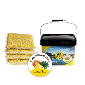 kukurydza zanętowa CARP TARGET Ananas op.8kg / 4x2kg + wiadro 10 litrów  