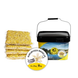 kukurydza zanętowa CARP TARGET Wanilia op.8kg / 4x2kg + wiadro 10 litrów  
