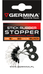 stopery gumowe GERMINA Stick Rubber Stopper / rozm.S  / op.30szt / czarny  