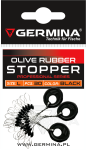 stopery gumowe GERMINA Olive Rubber Stopper / rozm.S  / op.30szt / czarny  