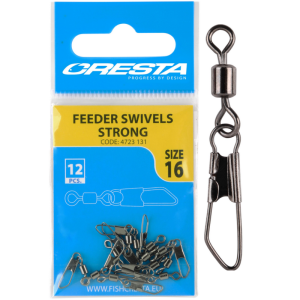 agrafka z krętlikiem CRESTA Feeder Swivel Strong op.12szt / nr.16
