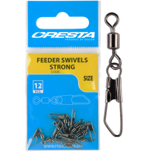 agrafka z krętlikiem CRESTA Feeder Swivel Strong op.12szt / nr.14