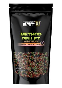 pellet FEEDER BAIT 4mm - op.0,8kg / Tutti Frutti -Green & Black & Red