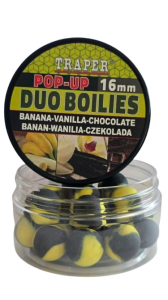 kulki pop-up TRAPER duo color 16mm/ op.40gr / Banan-Wanilia-Czekolada
