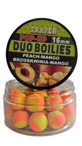 kulki pop-up TRAPER duo color 16mm/ op.40gr / Brzoskwinia-Mango
